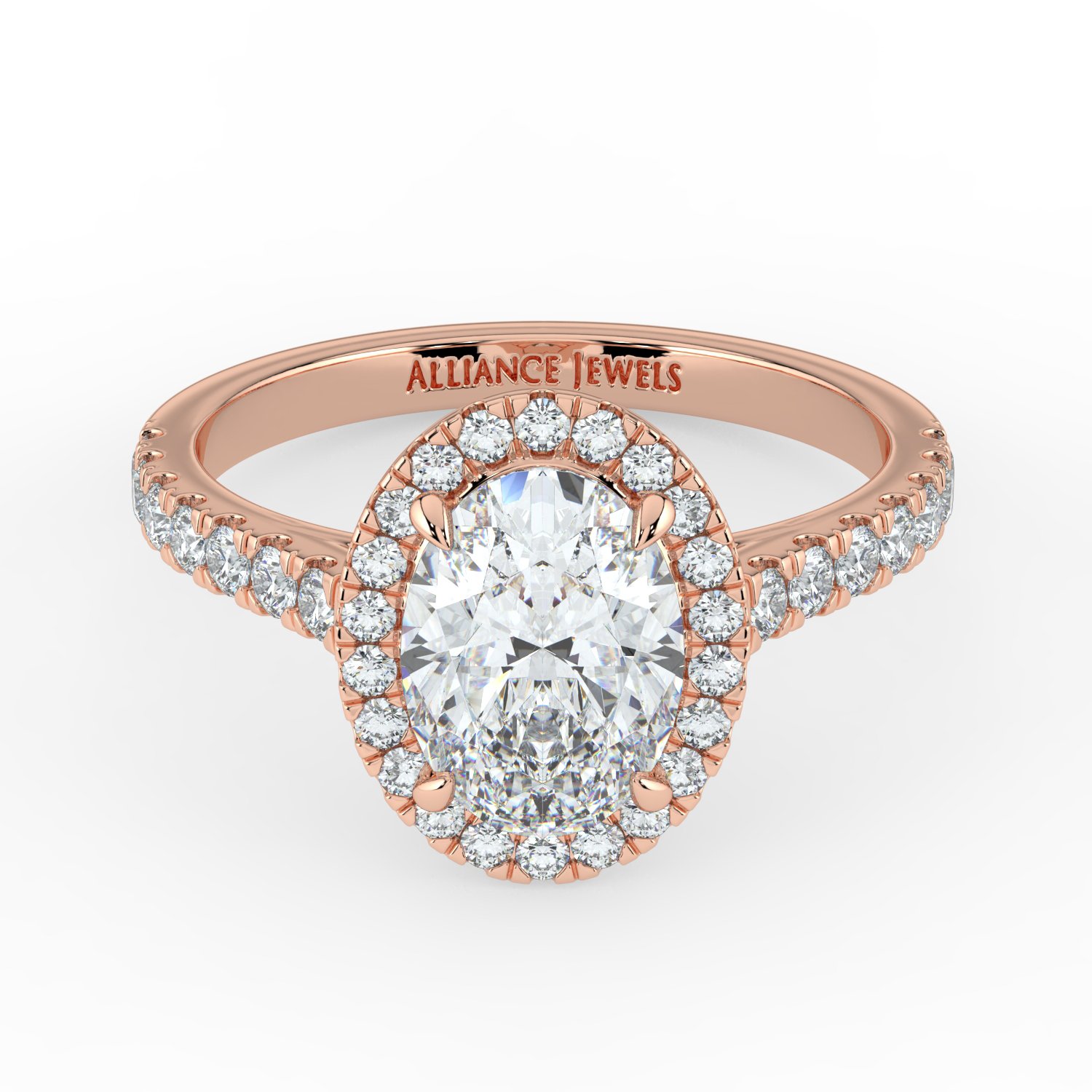 Oval Classic Halo Engagement Ring