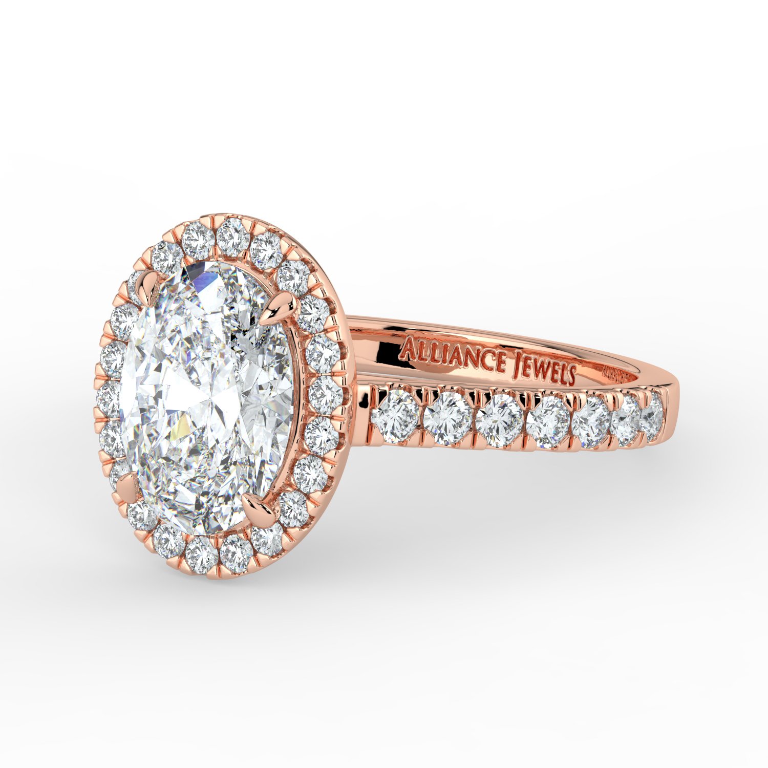 Oval Classic Halo Engagement Ring