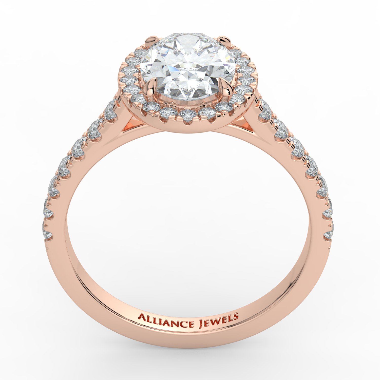 Oval Classic Halo Engagement Ring