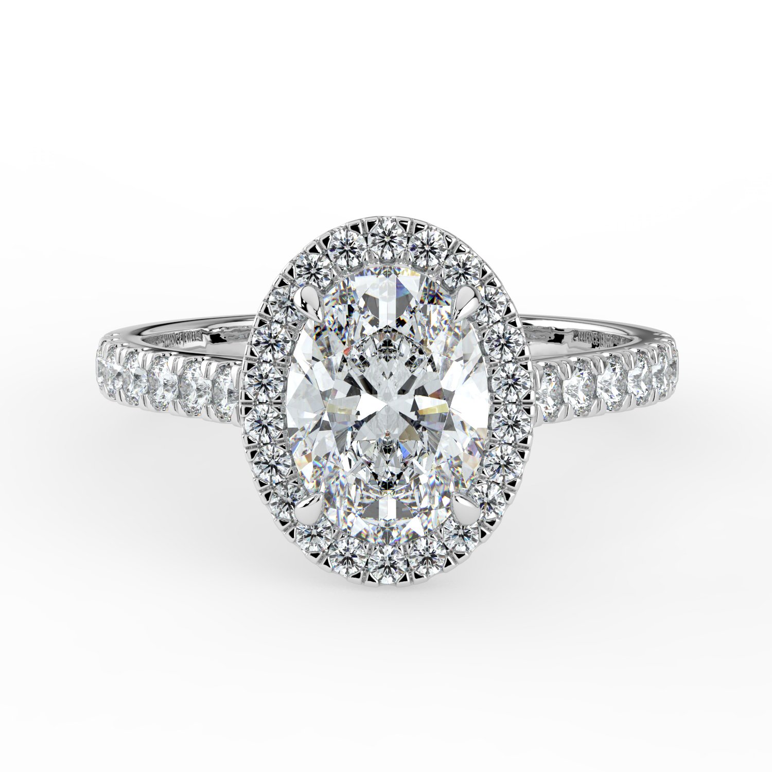 Oval Classic Halo Engagement Ring