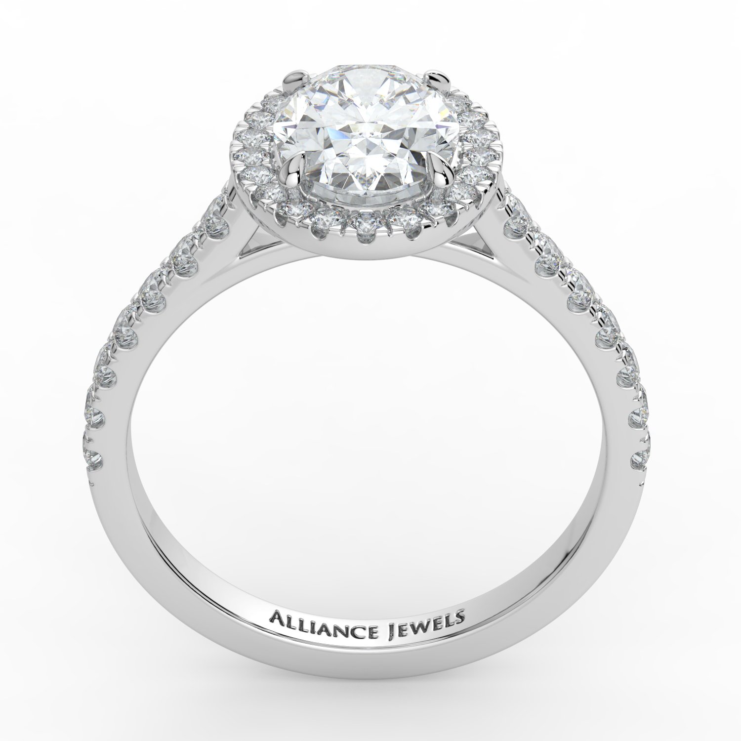 Oval Classic Halo Engagement Ring