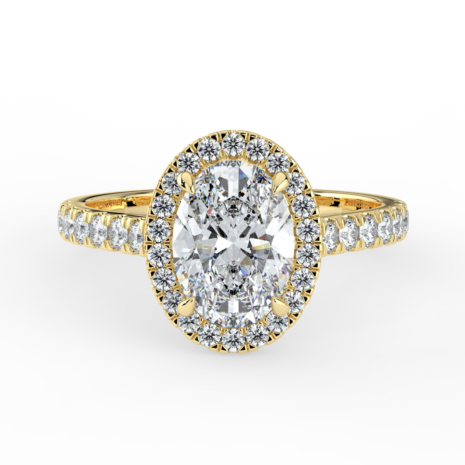 Oval Classic Halo Engagement Ring