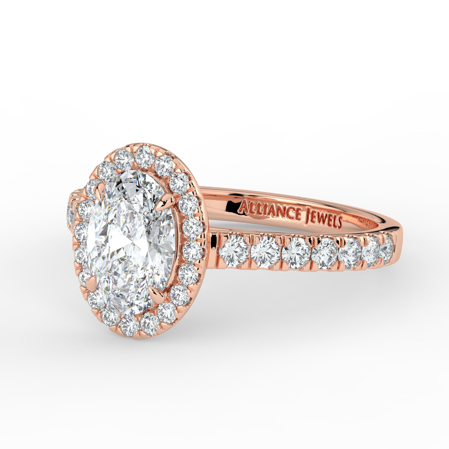 Oval Classic Halo Engagement Ring