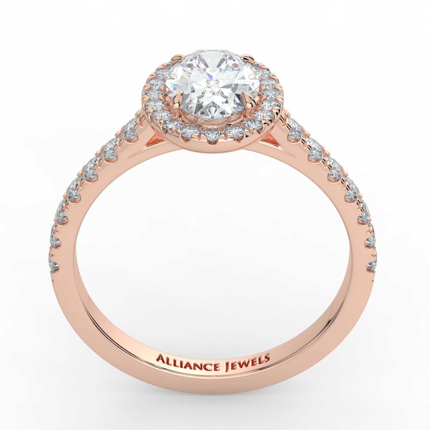 Oval Classic Halo Engagement Ring