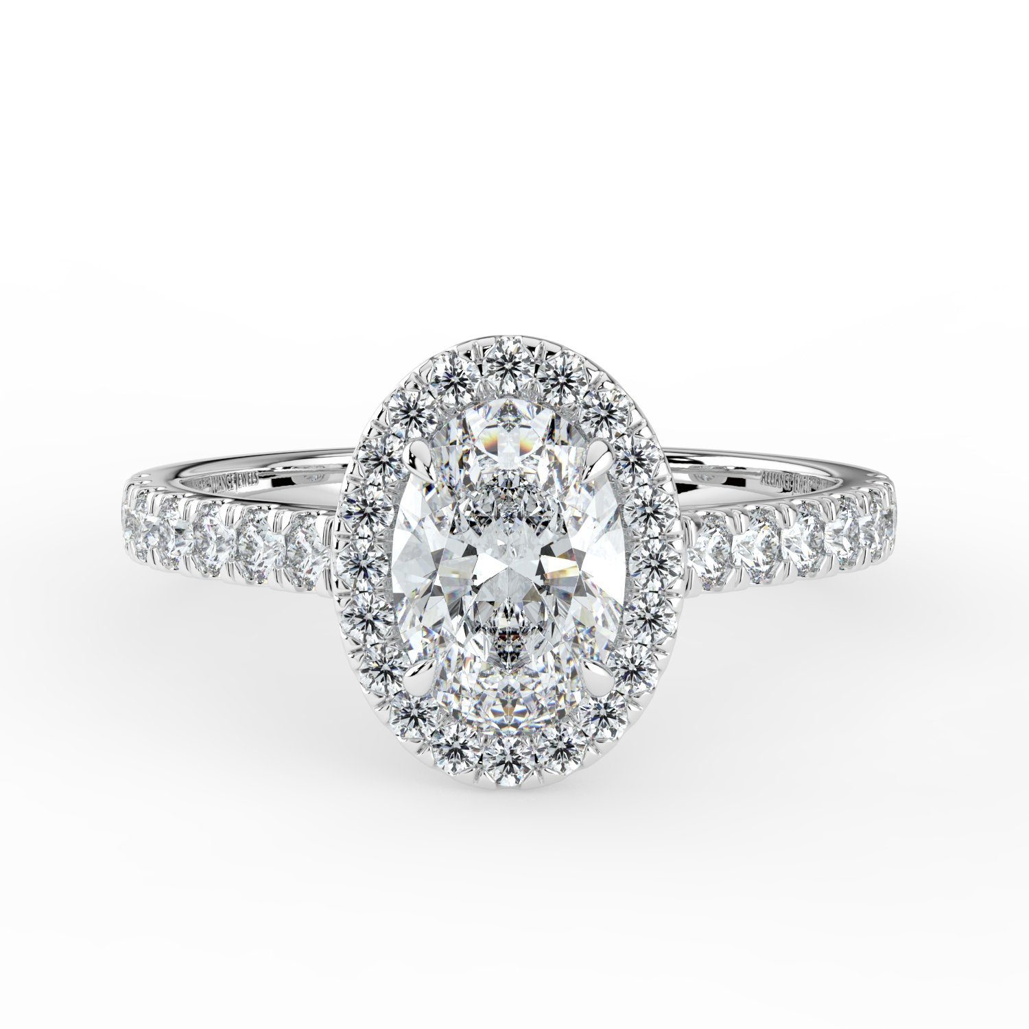 Oval Classic Halo Engagement Ring