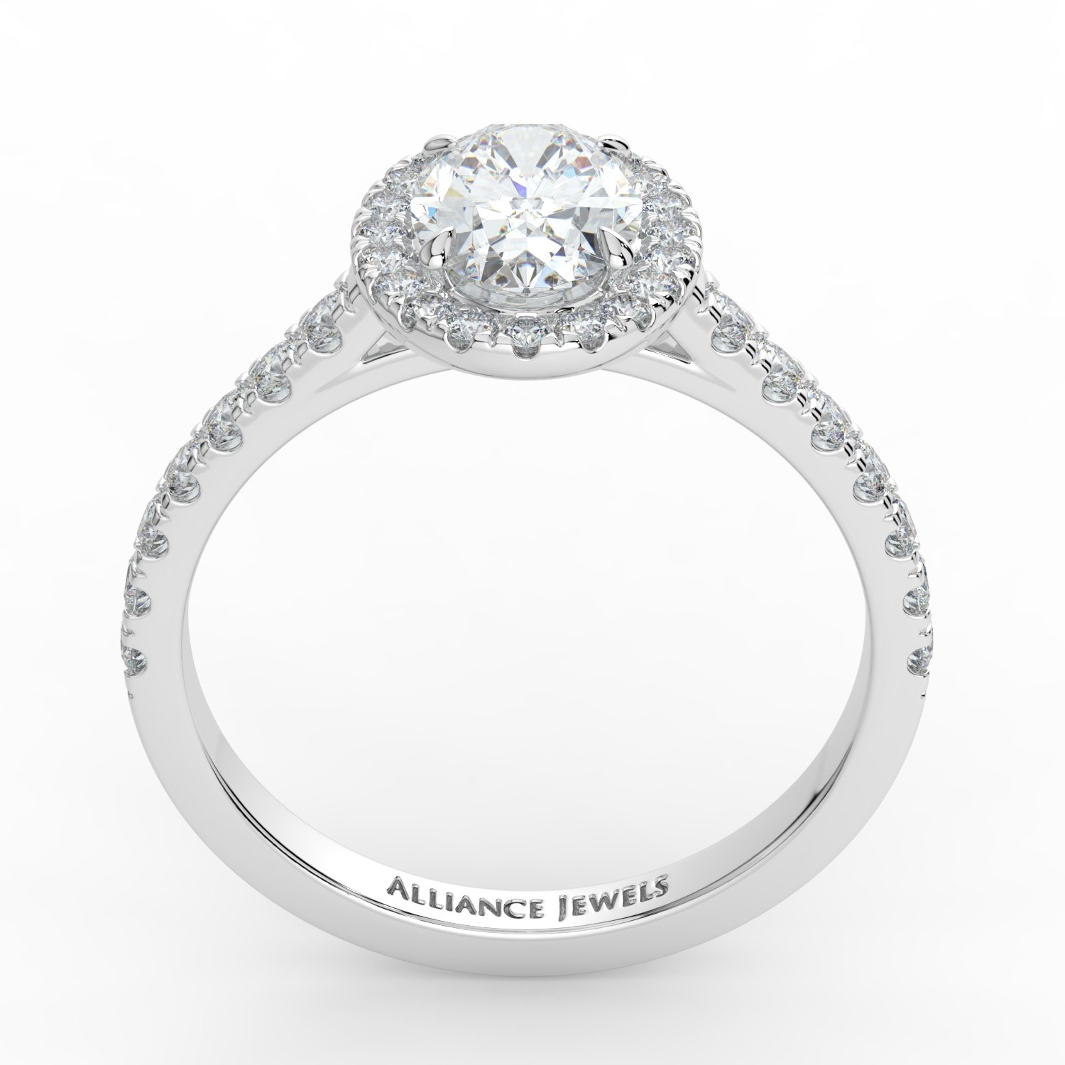 Oval Classic Halo Engagement Ring