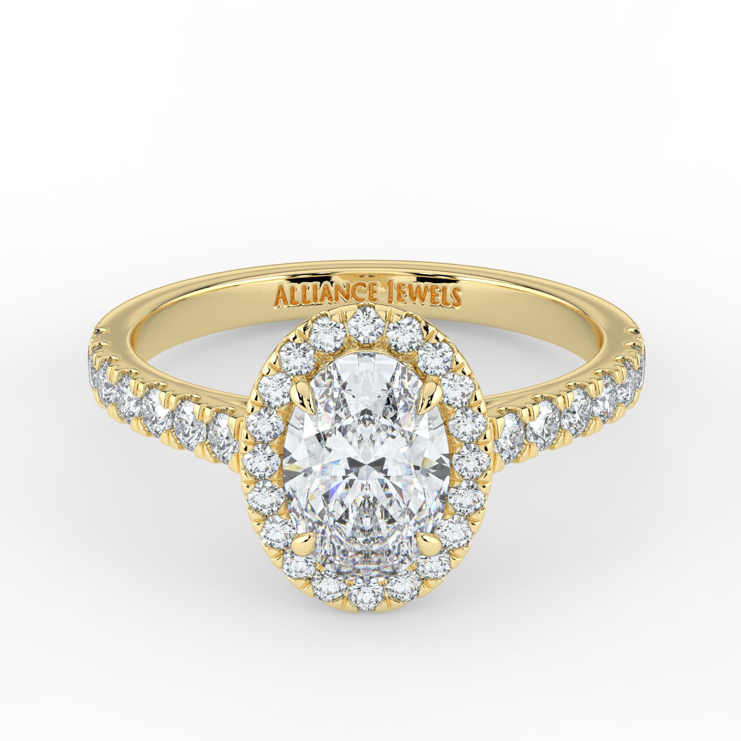 Oval Classic Halo Engagement Ring