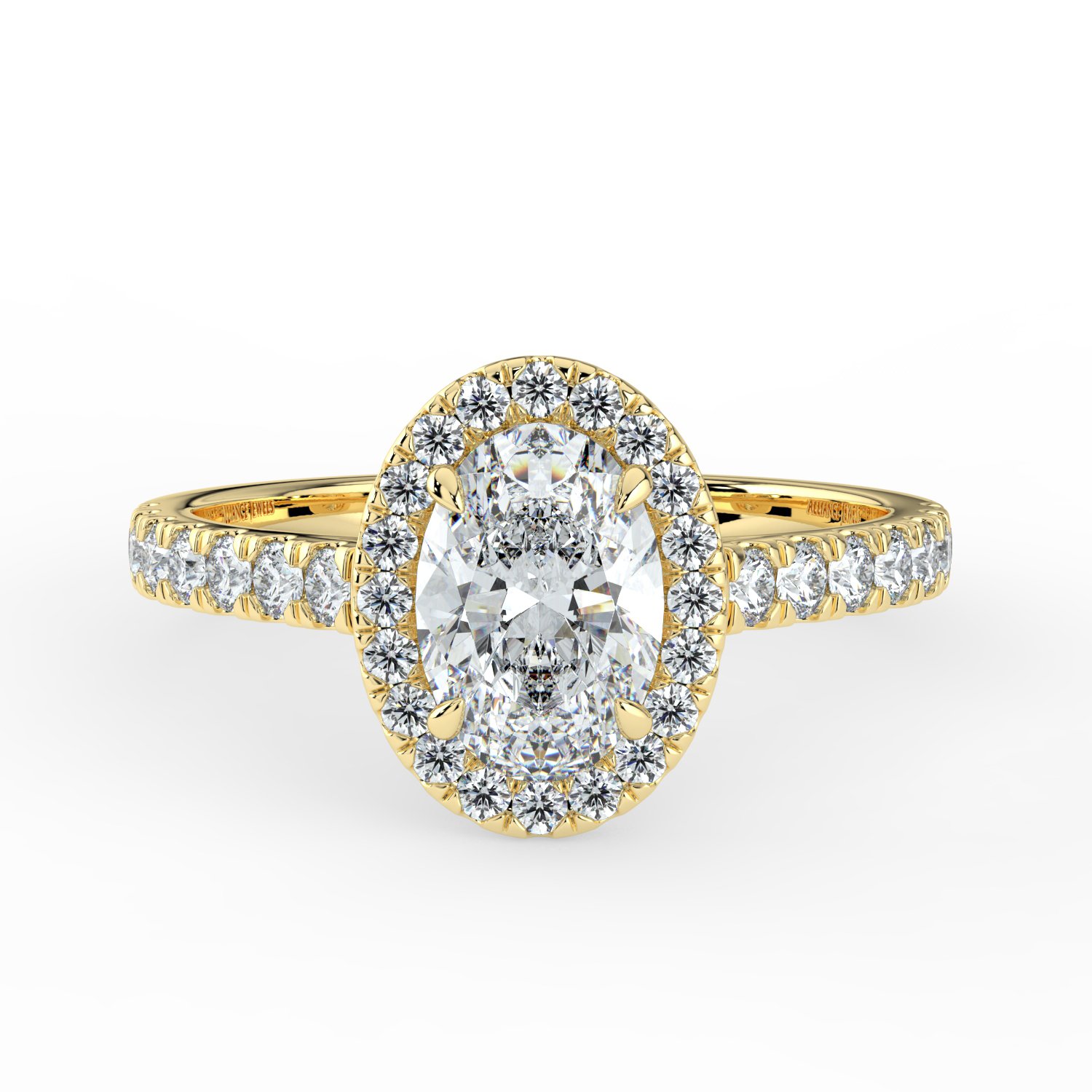 Oval Classic Halo Engagement Ring