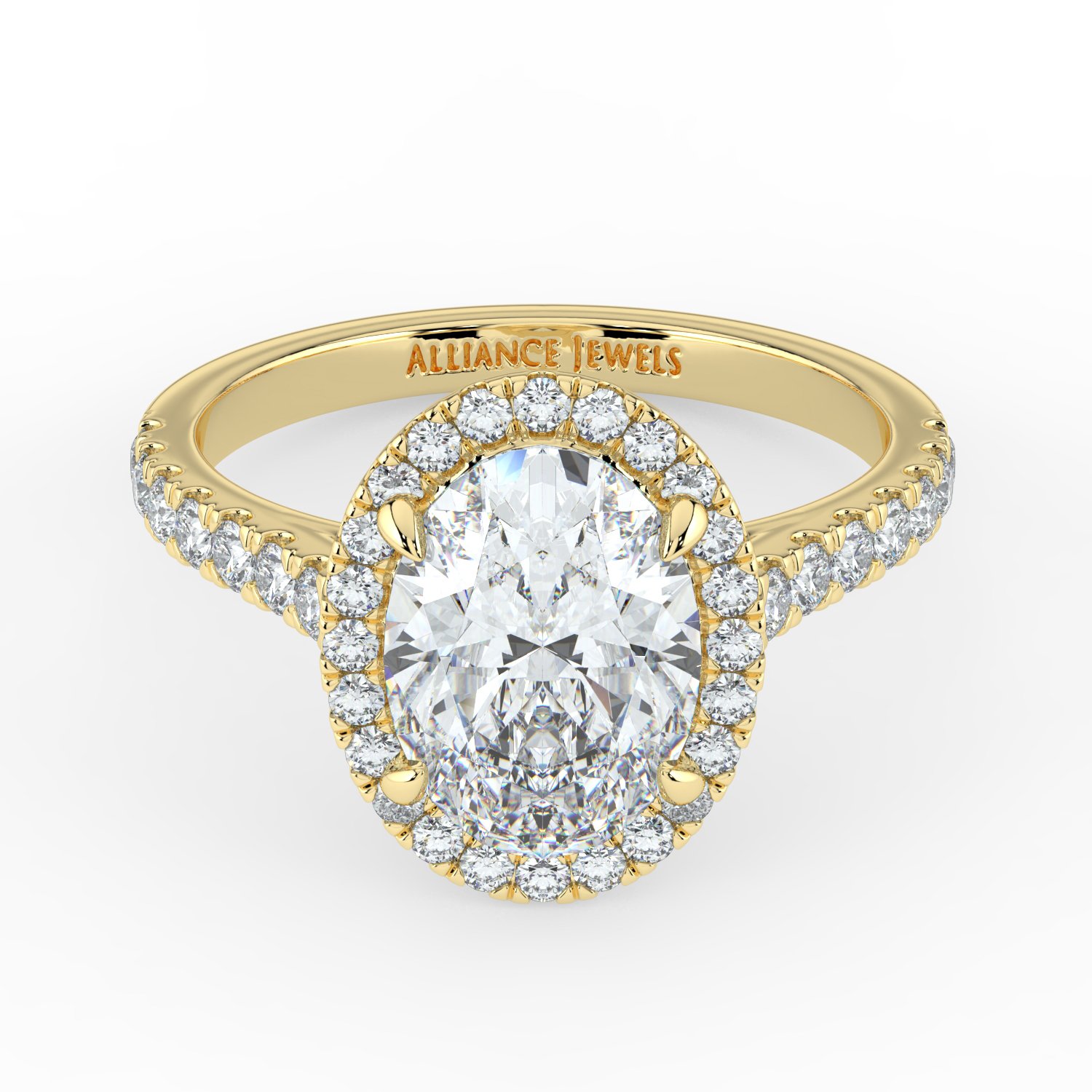 Oval Classic Halo Engagement Ring