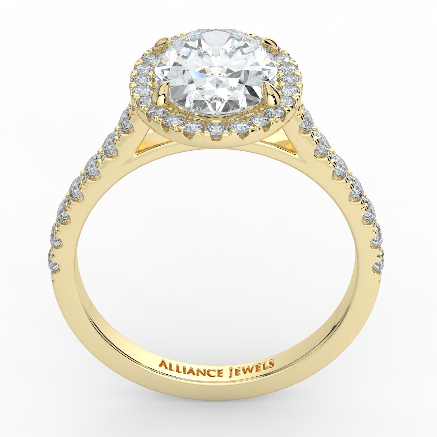 Oval Classic Halo Engagement Ring