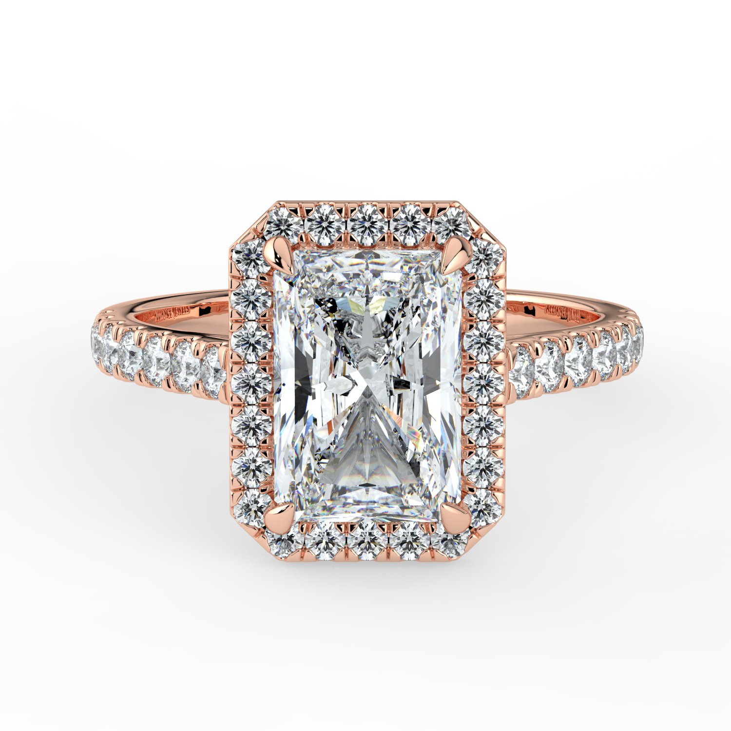 Radiant Classic Halo Engagement Ring