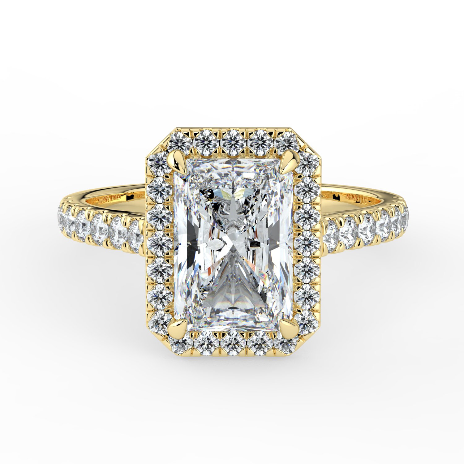 Radiant Classic Halo Engagement Ring