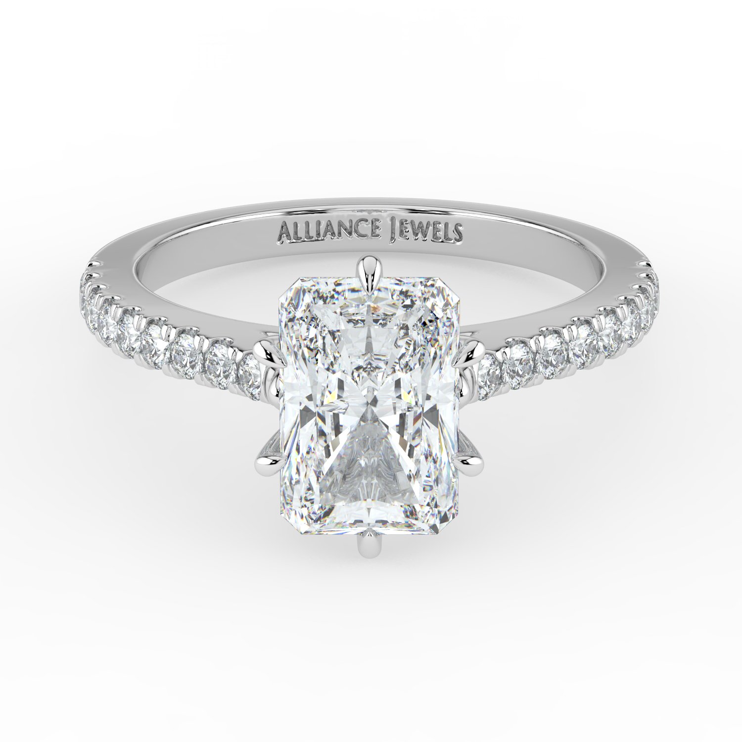 6 Prong Radiant Tulip Engagement Ring