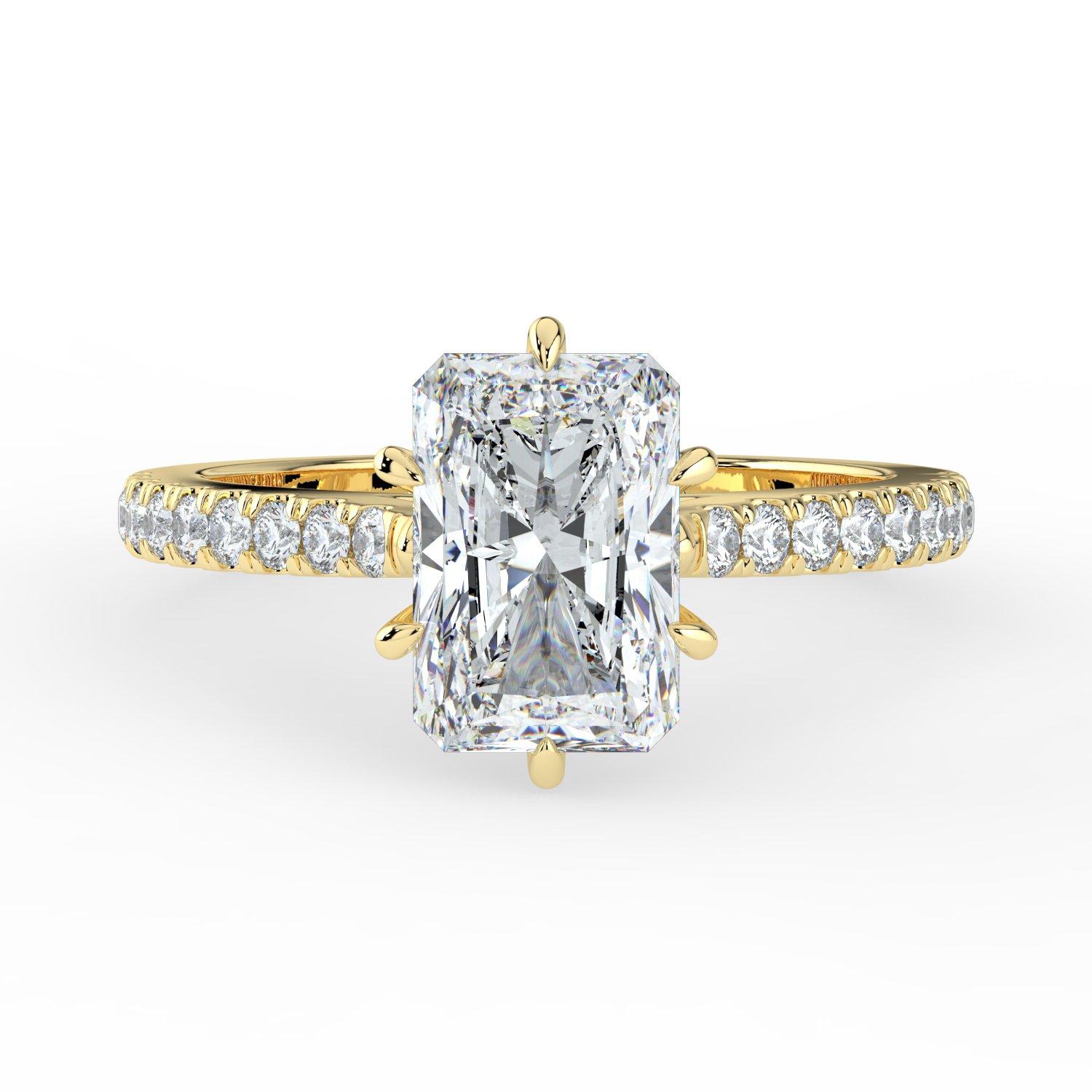 6 Prong Radiant Tulip Engagement Ring