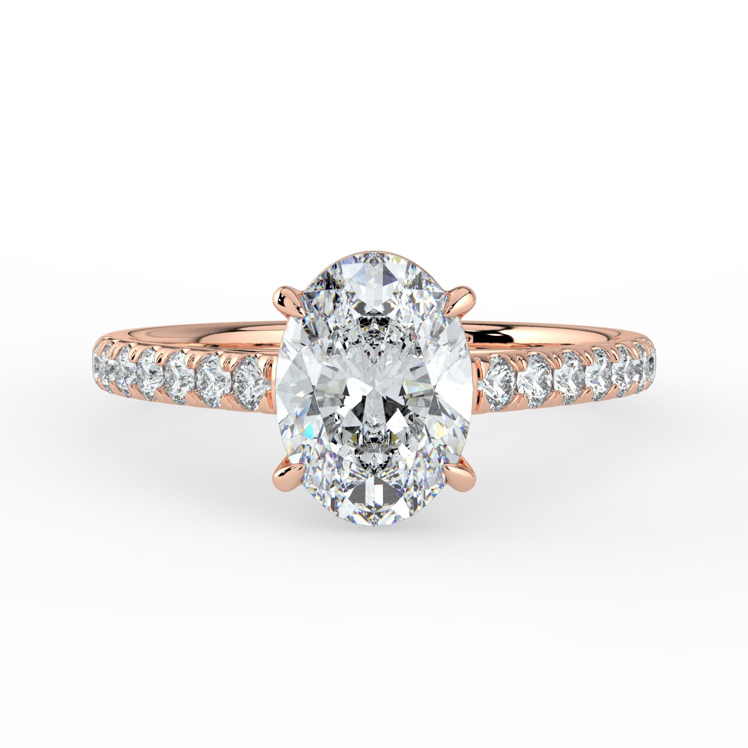 Oval Cathedral Engagement Ring