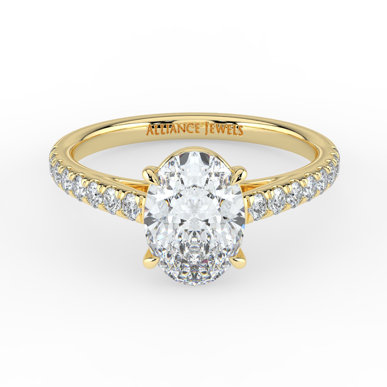 Oval Cathedral Engagement Ring