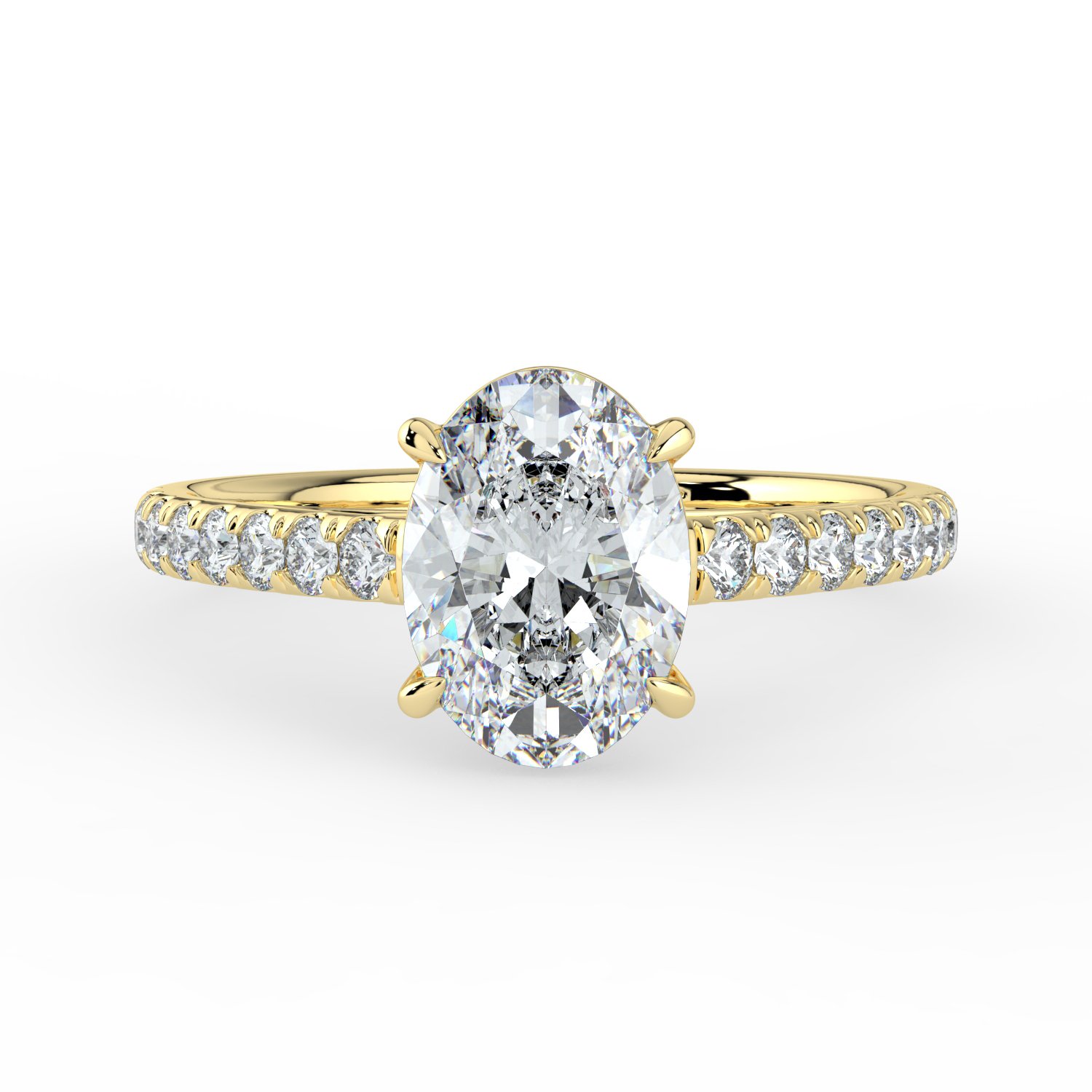 Oval Cathedral Engagement Ring