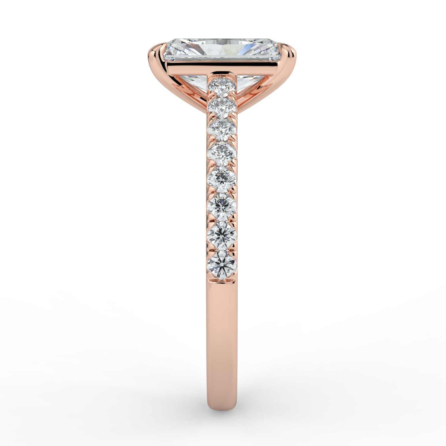 Radiant Cathedral Engagement Ring