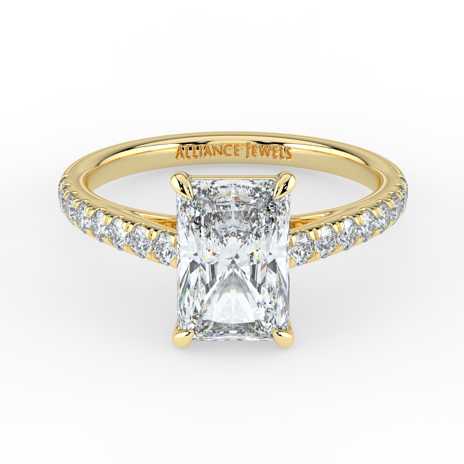 Radiant Cathedral Engagement Ring