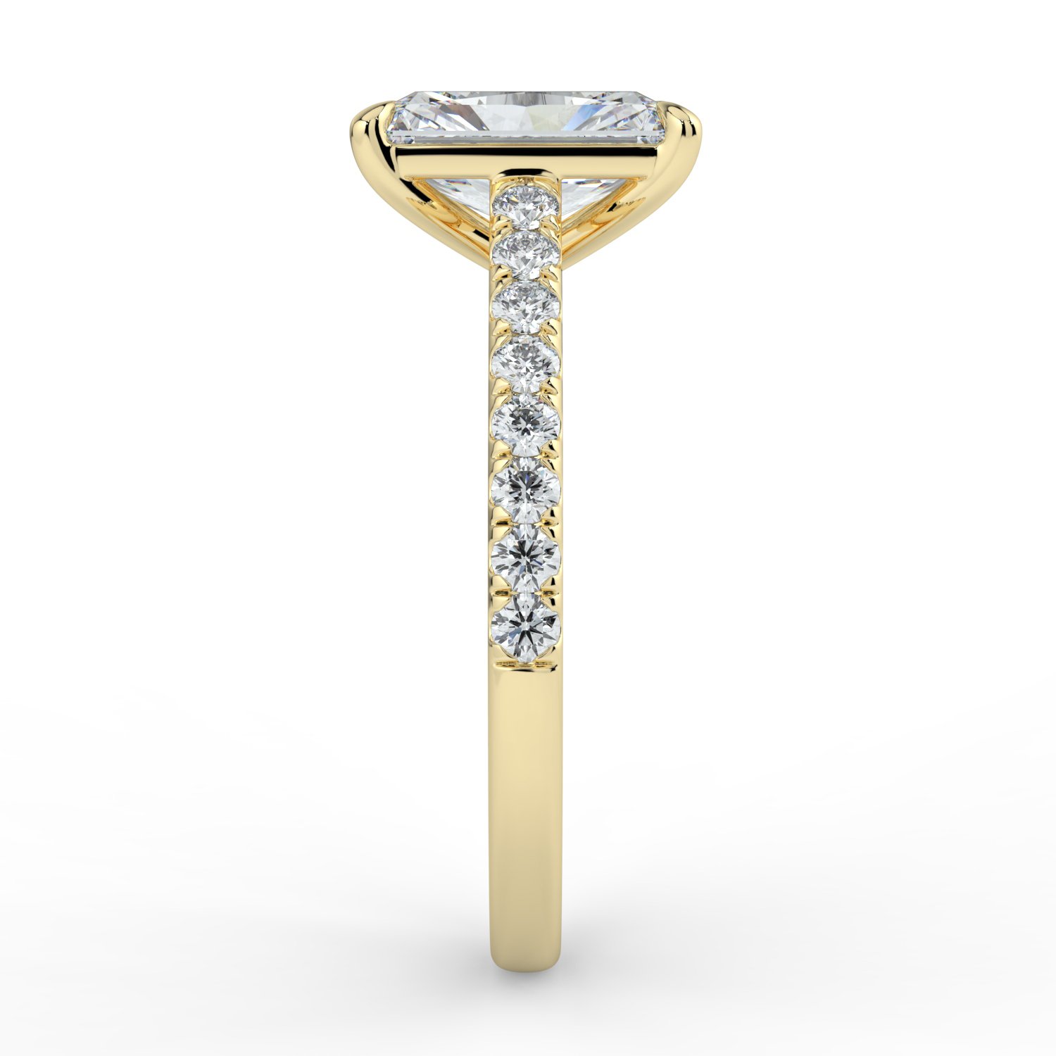 Radiant Cathedral Engagement Ring