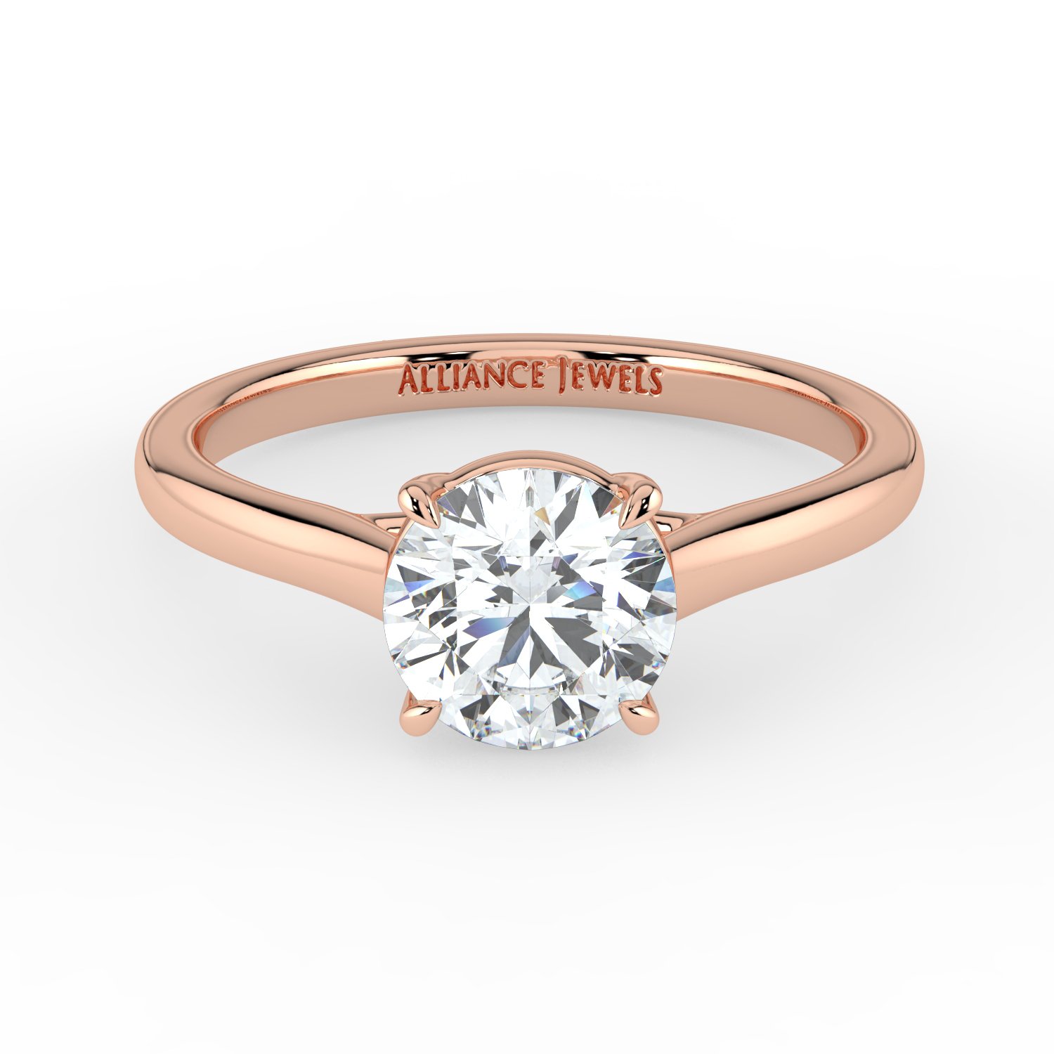 Round Lucida Crossover Engagement Ring