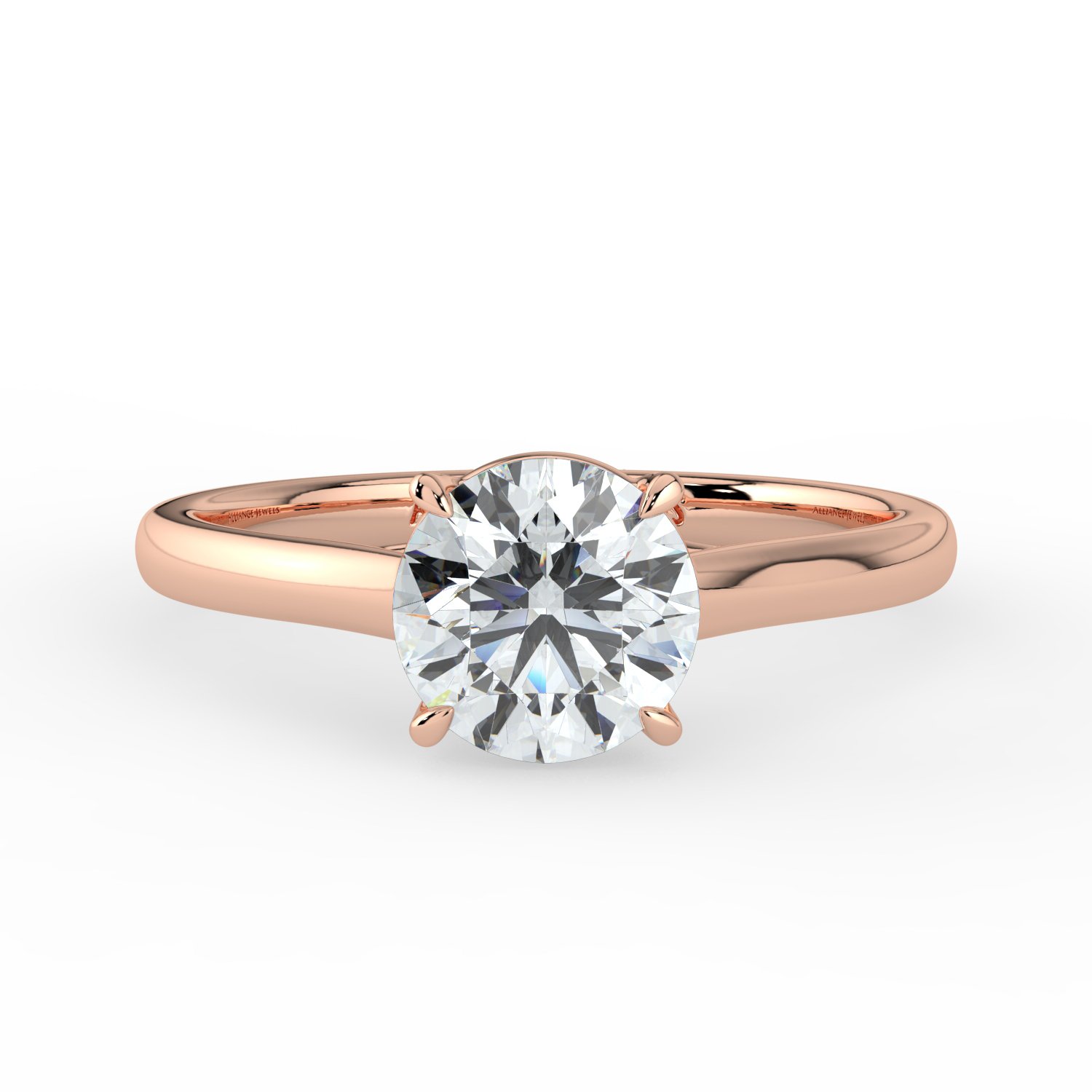 Round Lucida Crossover Engagement Ring