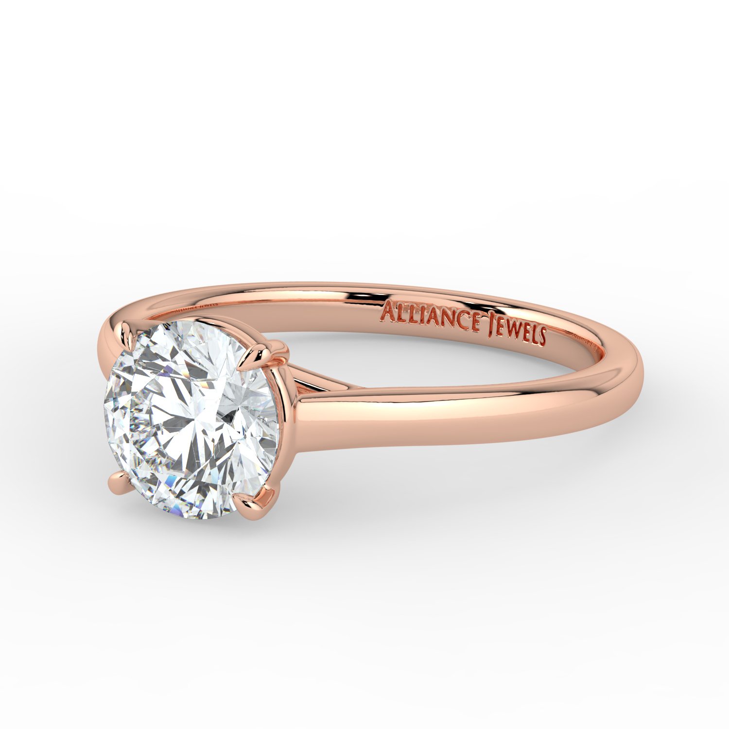 Round Lucida Crossover Engagement Ring