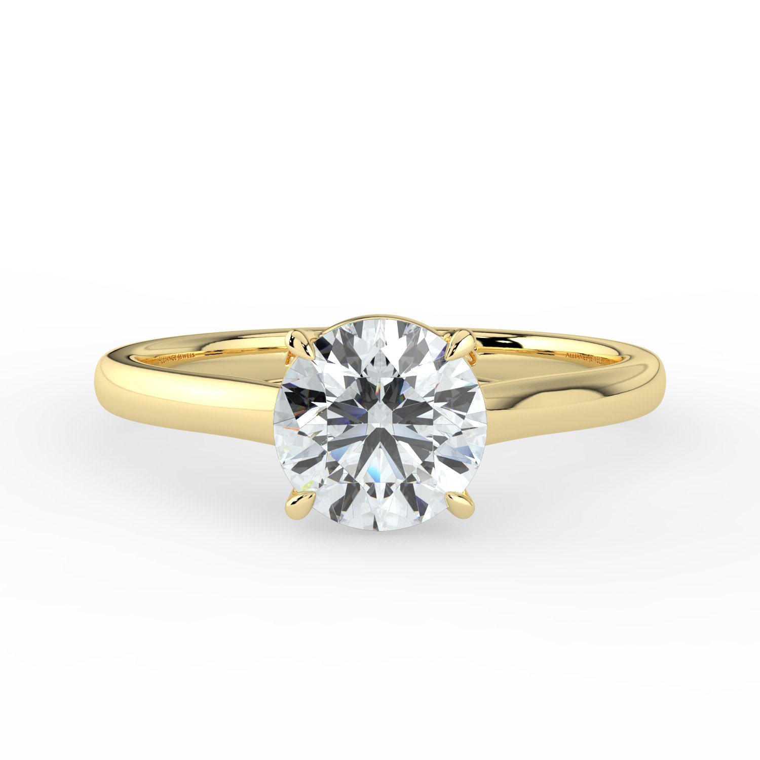 Round Lucida Crossover Engagement Ring