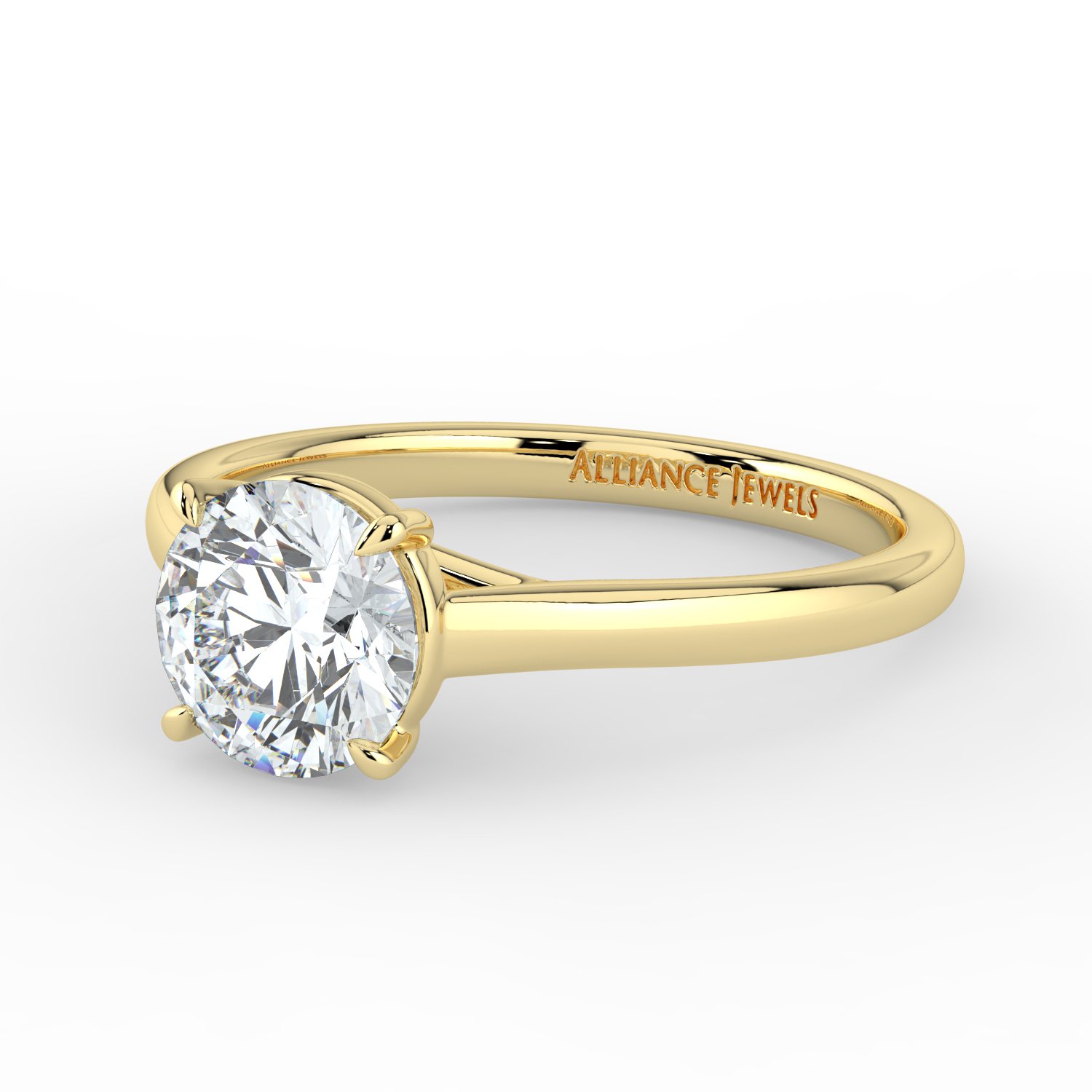 Round Lucida Crossover Engagement Ring