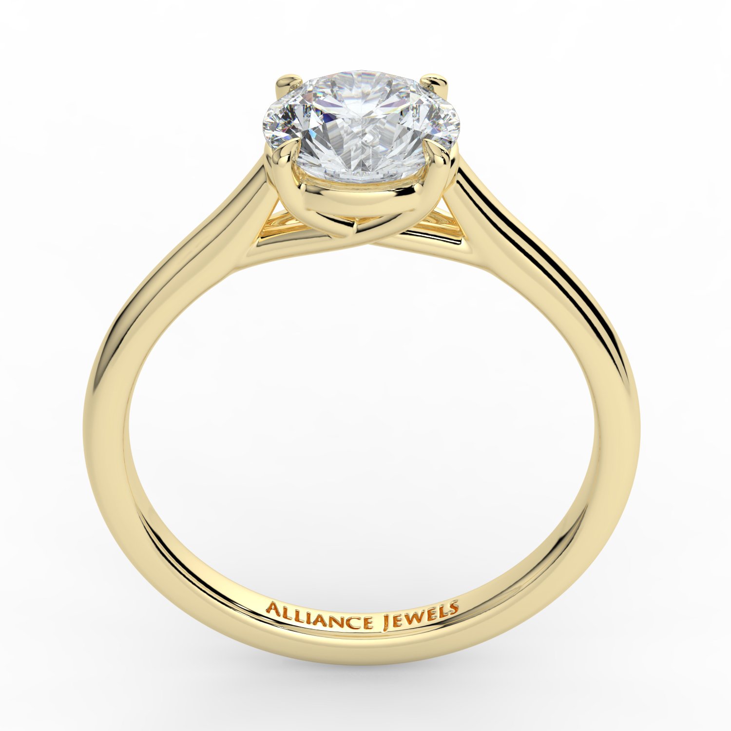 Round Lucida Crossover Engagement Ring