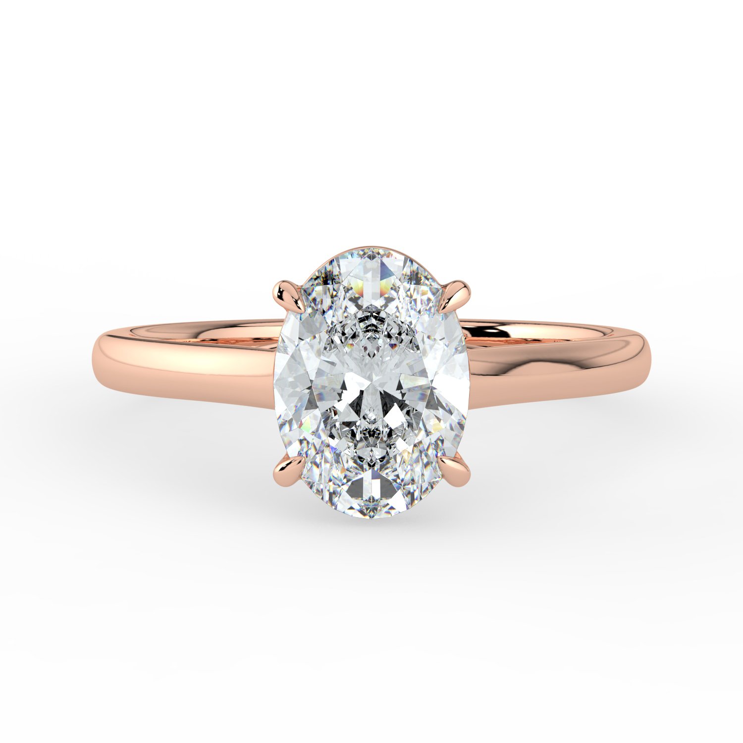 Oval Lucida Crossover Engagement Ring