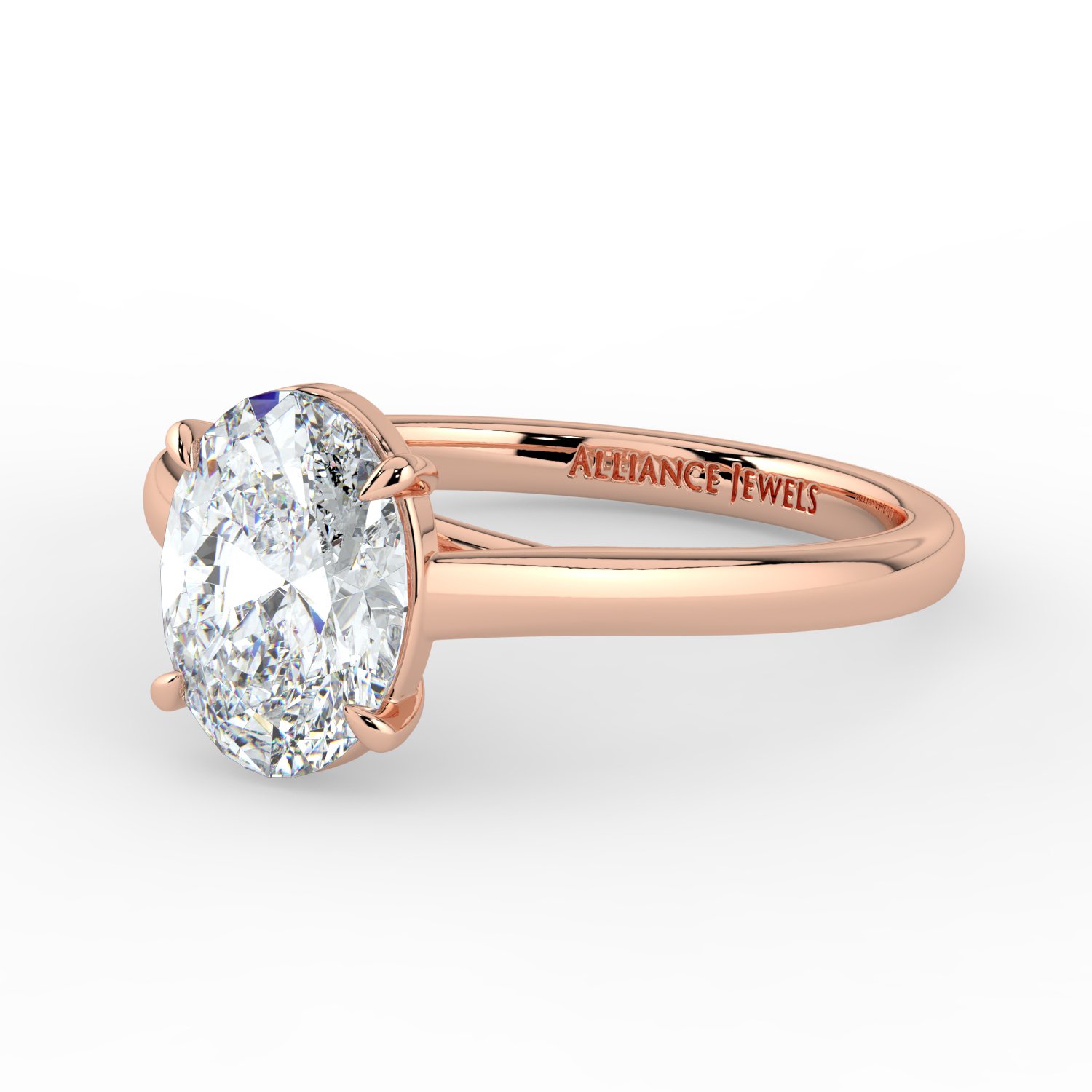 Oval Lucida Crossover Engagement Ring