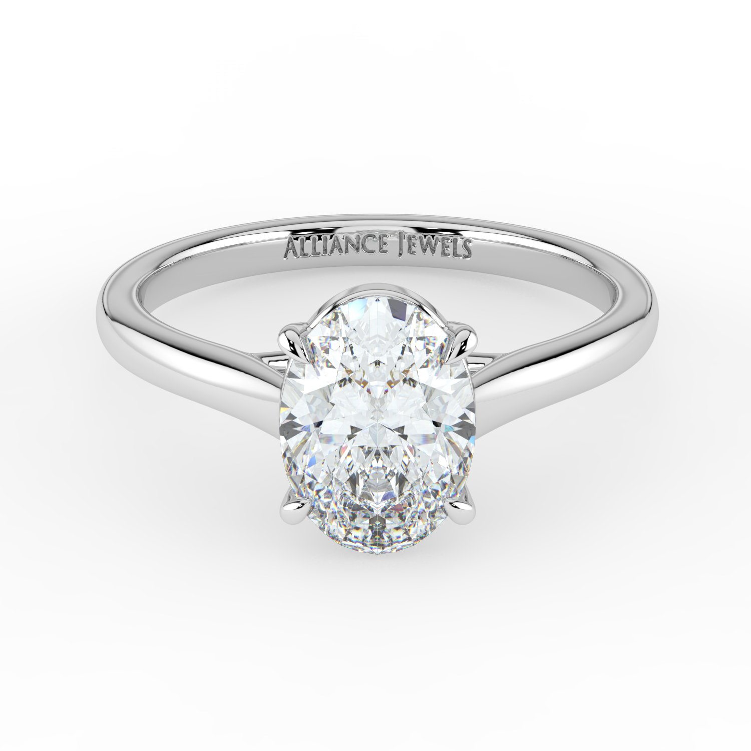 Oval Lucida Crossover Engagement Ring