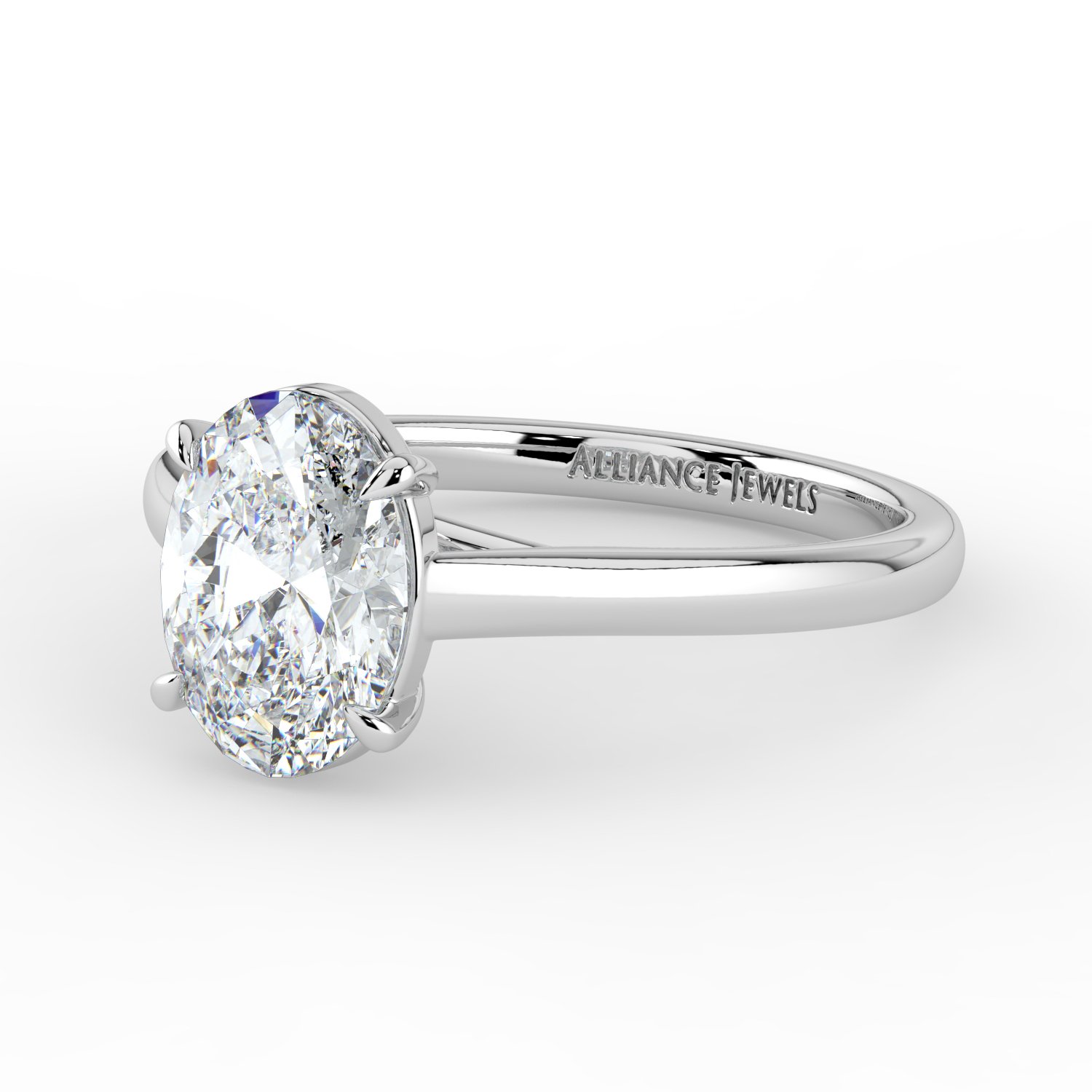 Oval Lucida Crossover Engagement Ring