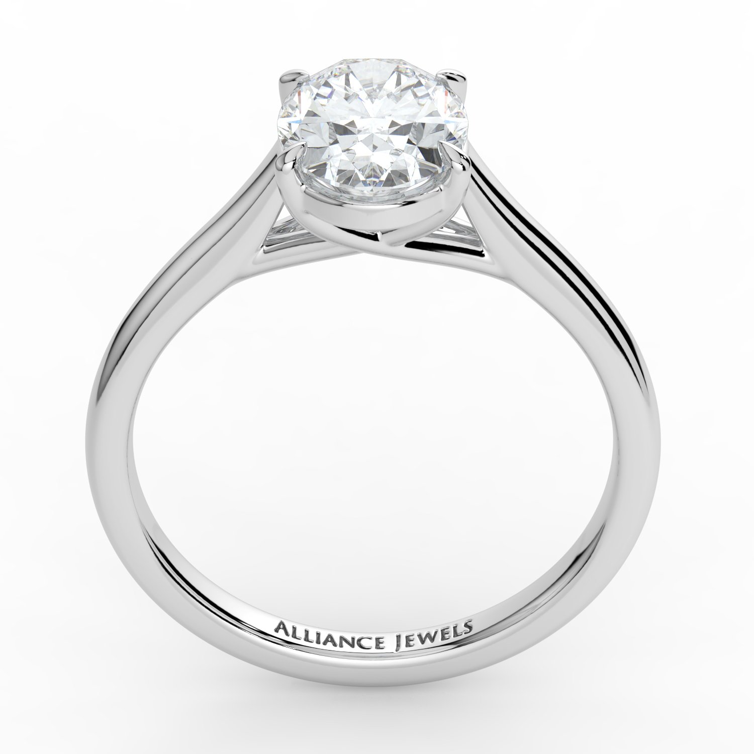 Oval Lucida Crossover Engagement Ring