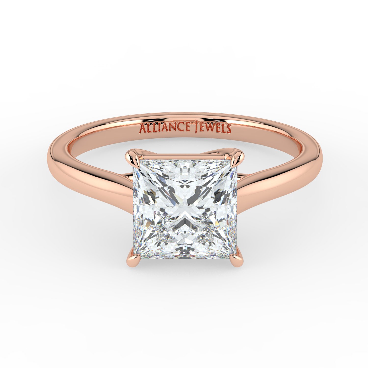 Princess Lucida Crossover Engagement Ring