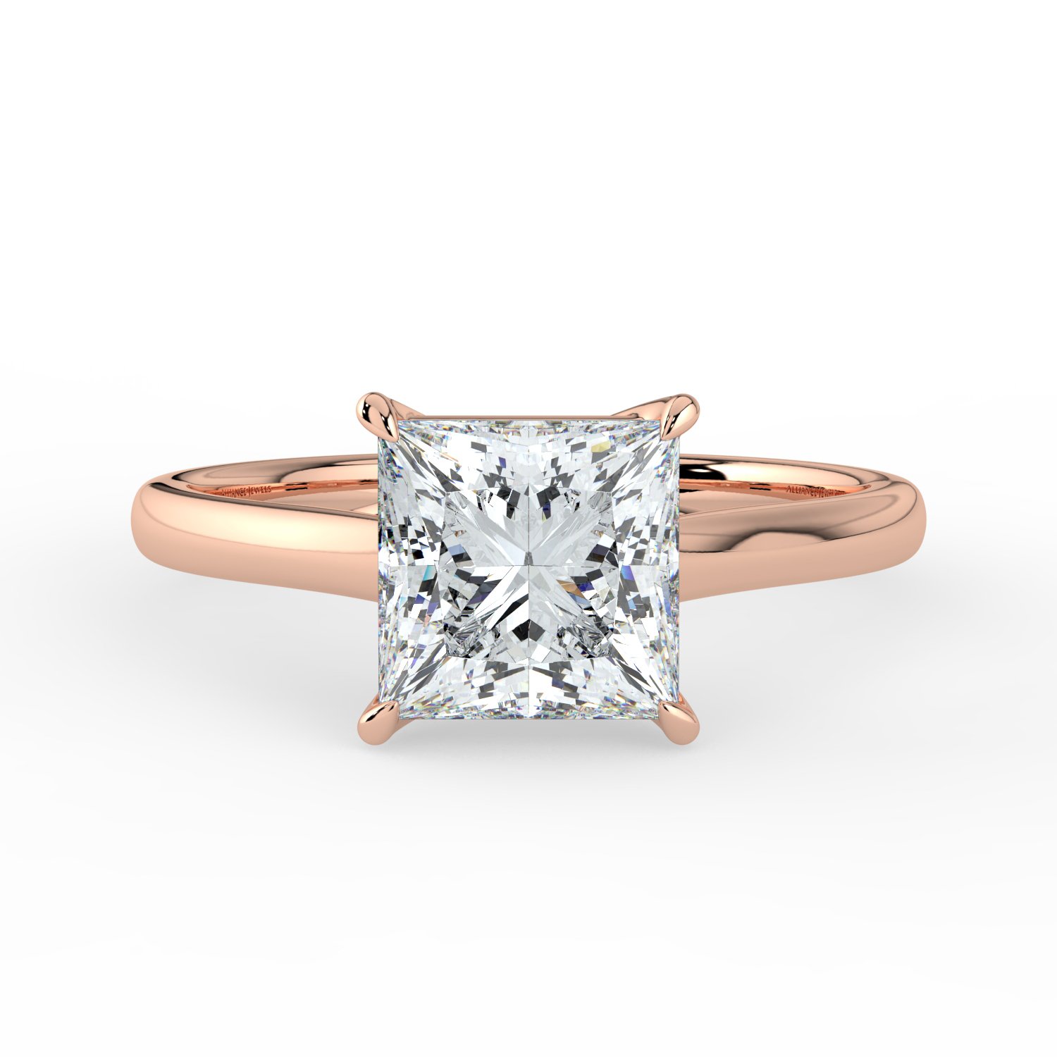 Princess Lucida Crossover Engagement Ring