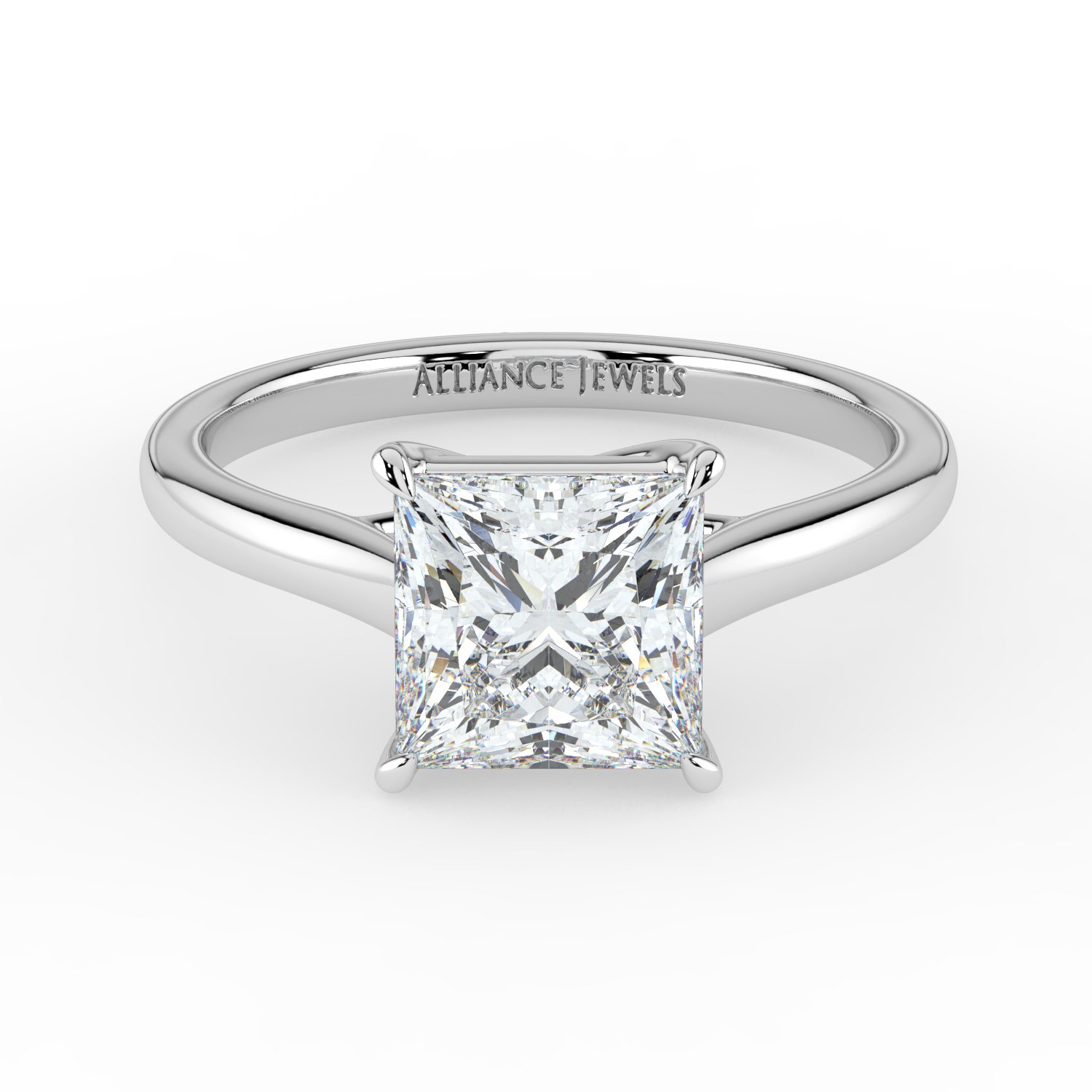 Princess Lucida Crossover Engagement Ring