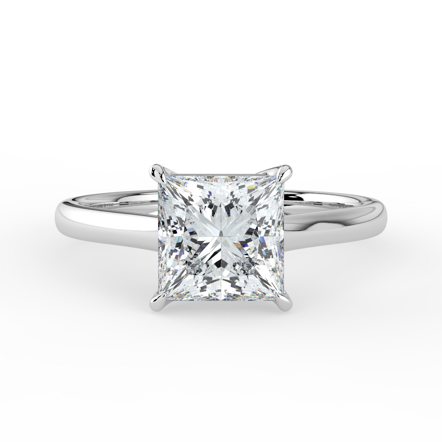 Princess Lucida Crossover Engagement Ring