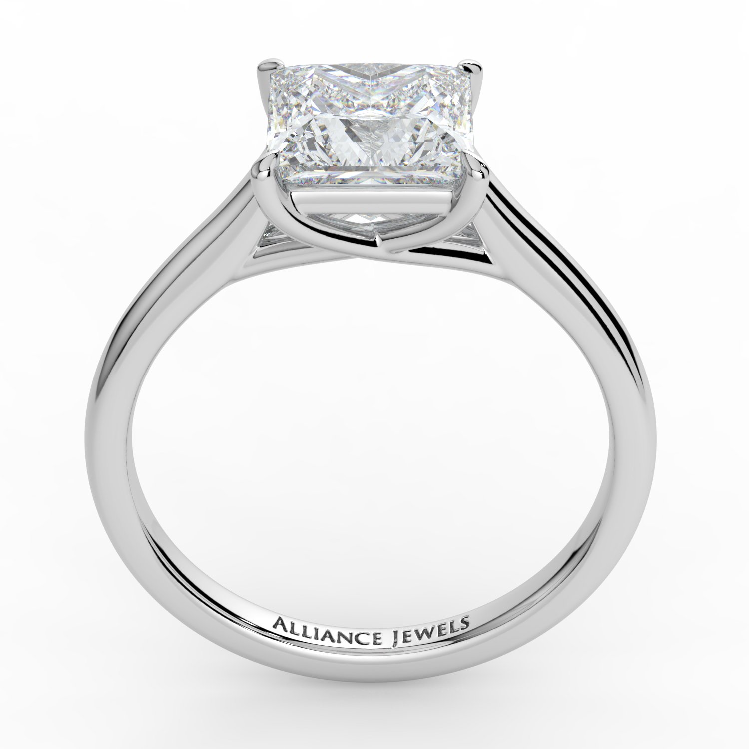 Princess Lucida Crossover Engagement Ring