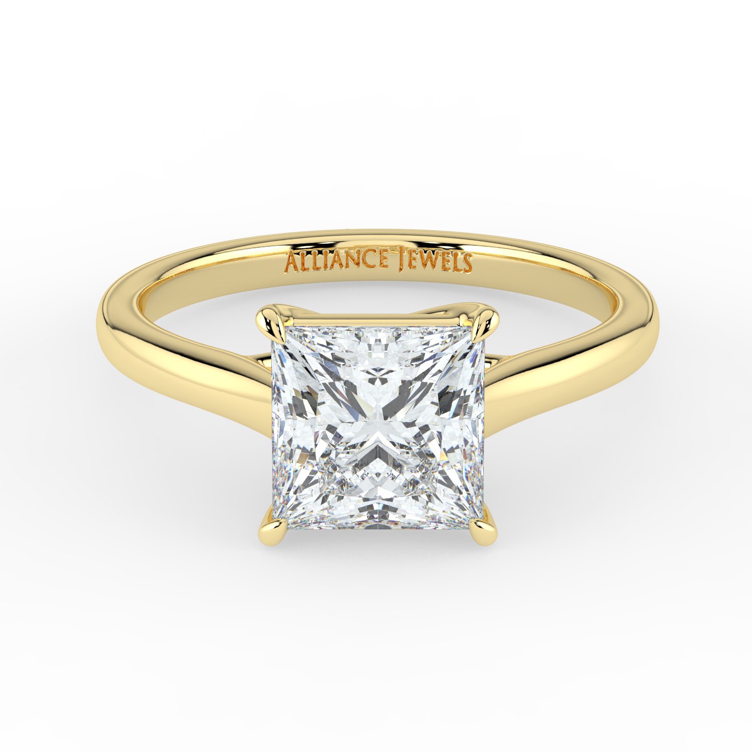 Princess Lucida Crossover Engagement Ring