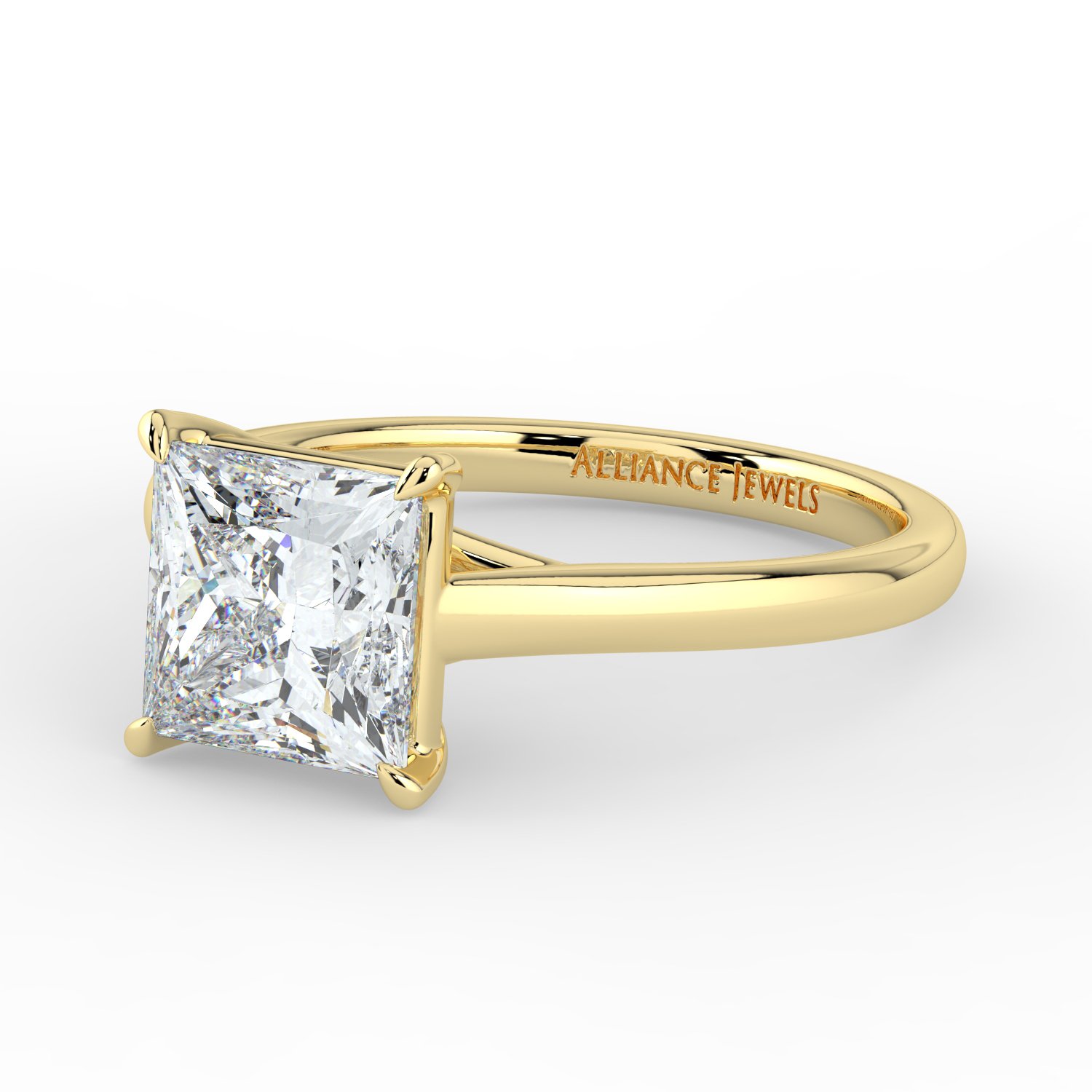 Princess Lucida Crossover Engagement Ring