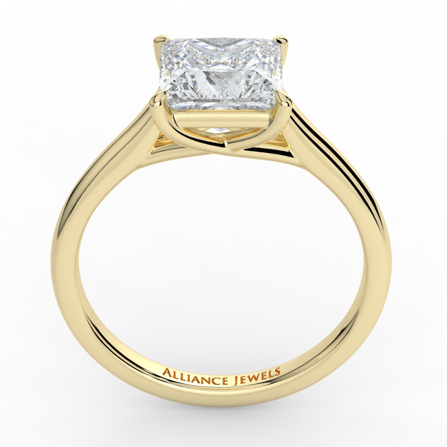 Princess Lucida Crossover Engagement Ring