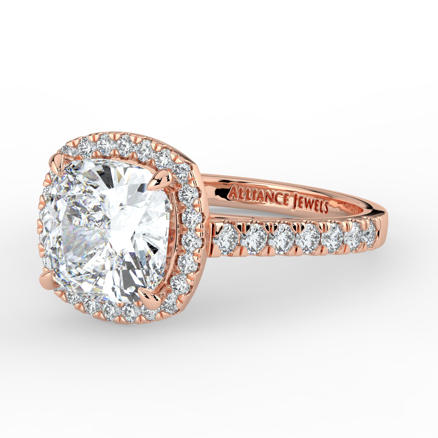 Cushion Classic Halo Engagement Ring