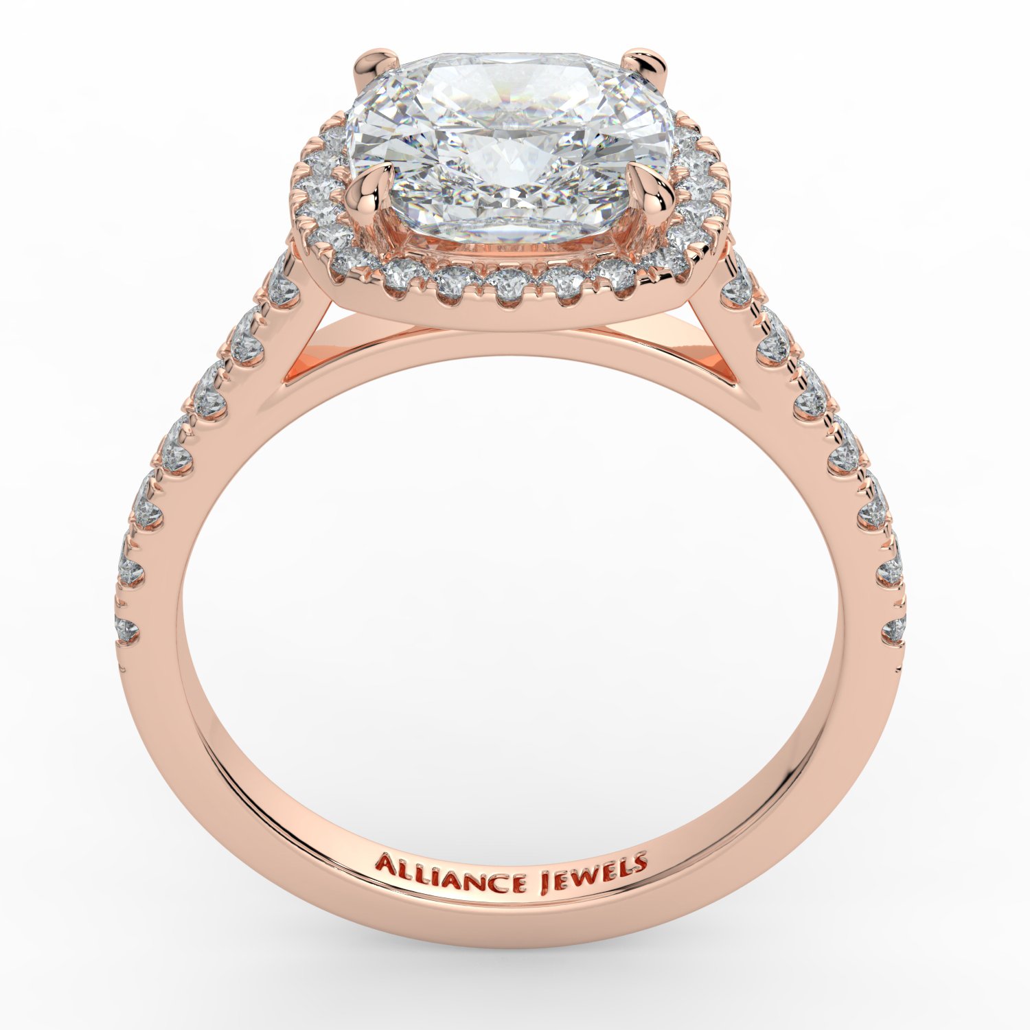 Cushion Classic Halo Engagement Ring