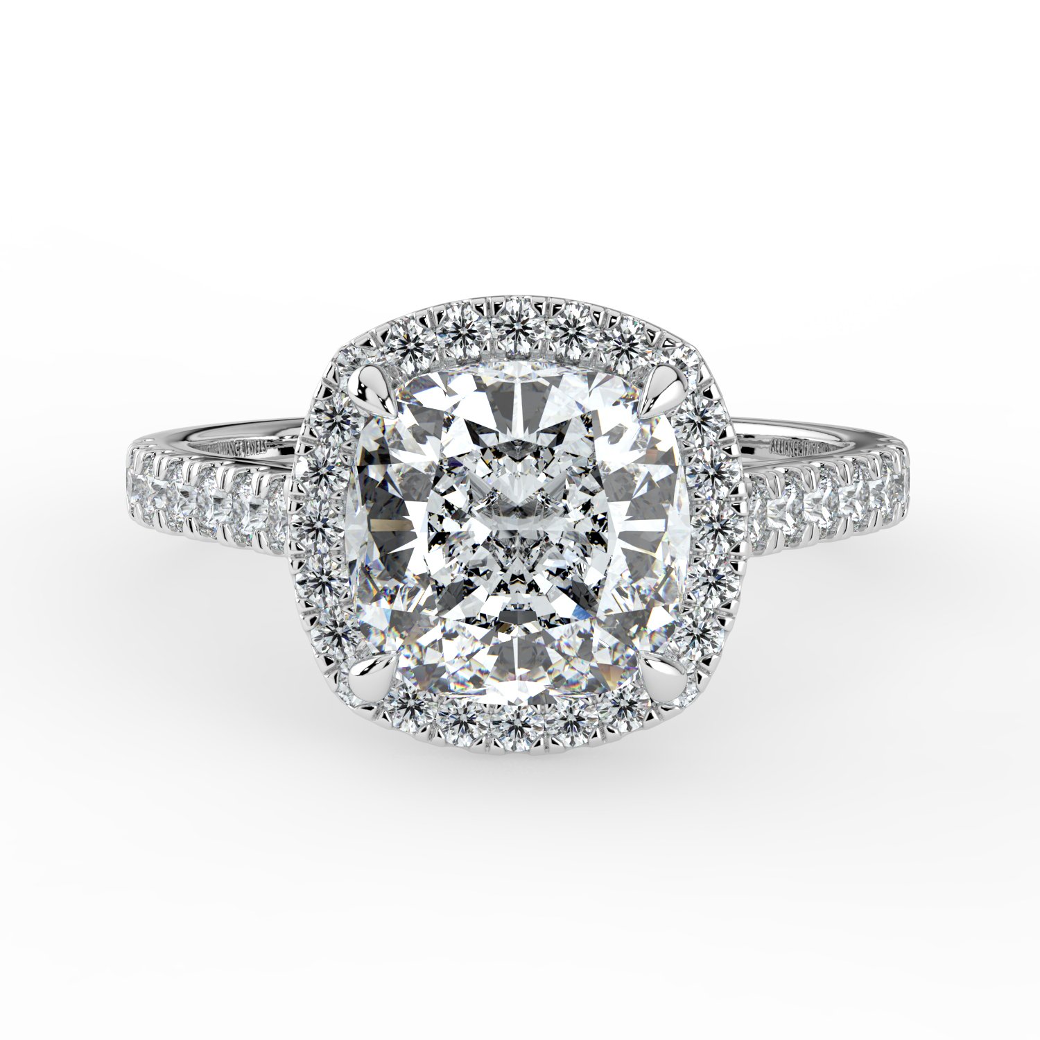 Cushion Classic Halo Engagement Ring