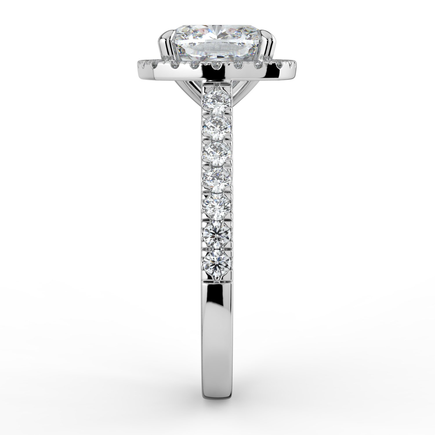 Cushion Classic Halo Engagement Ring