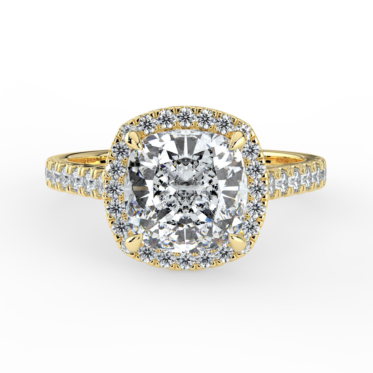 Cushion Classic Halo Engagement Ring