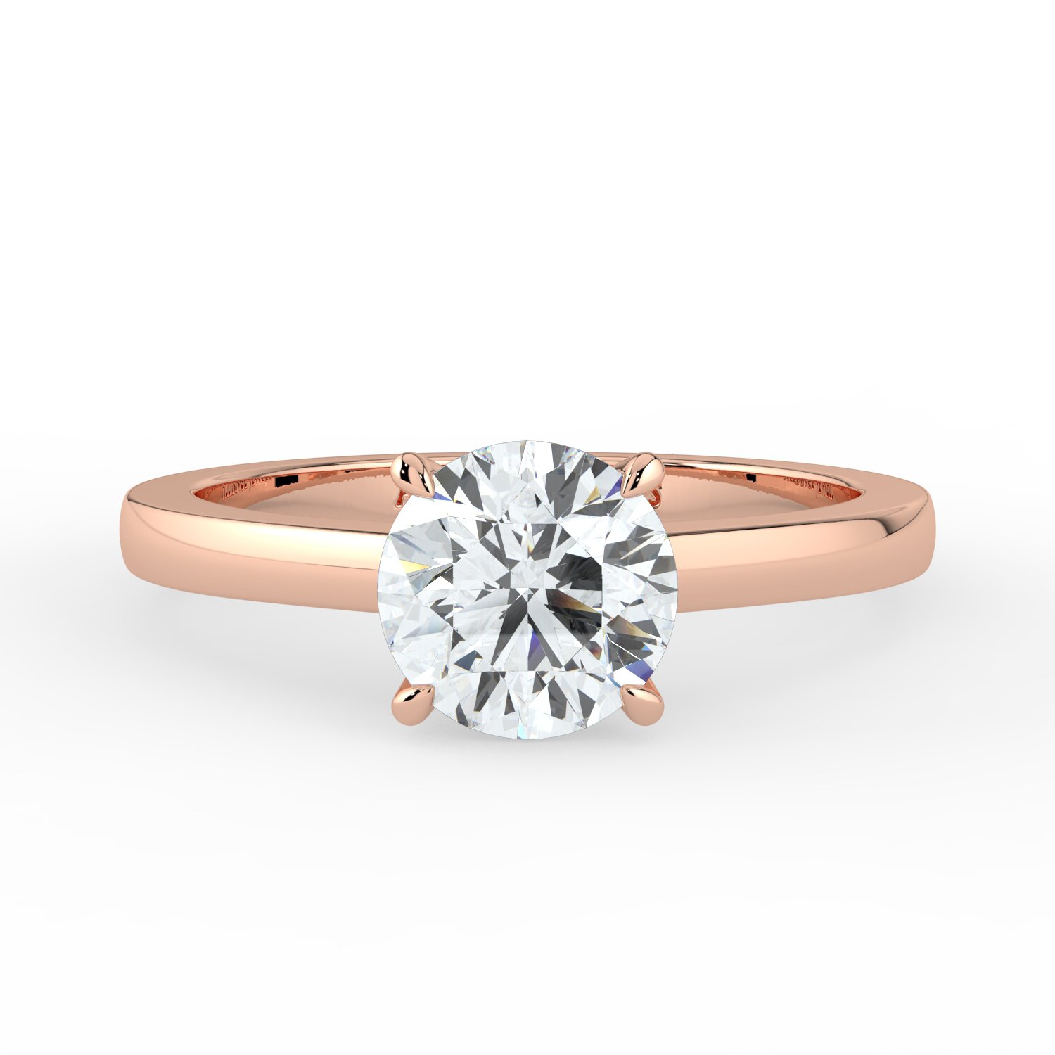 4 Prongs Tulip Engagement Ring