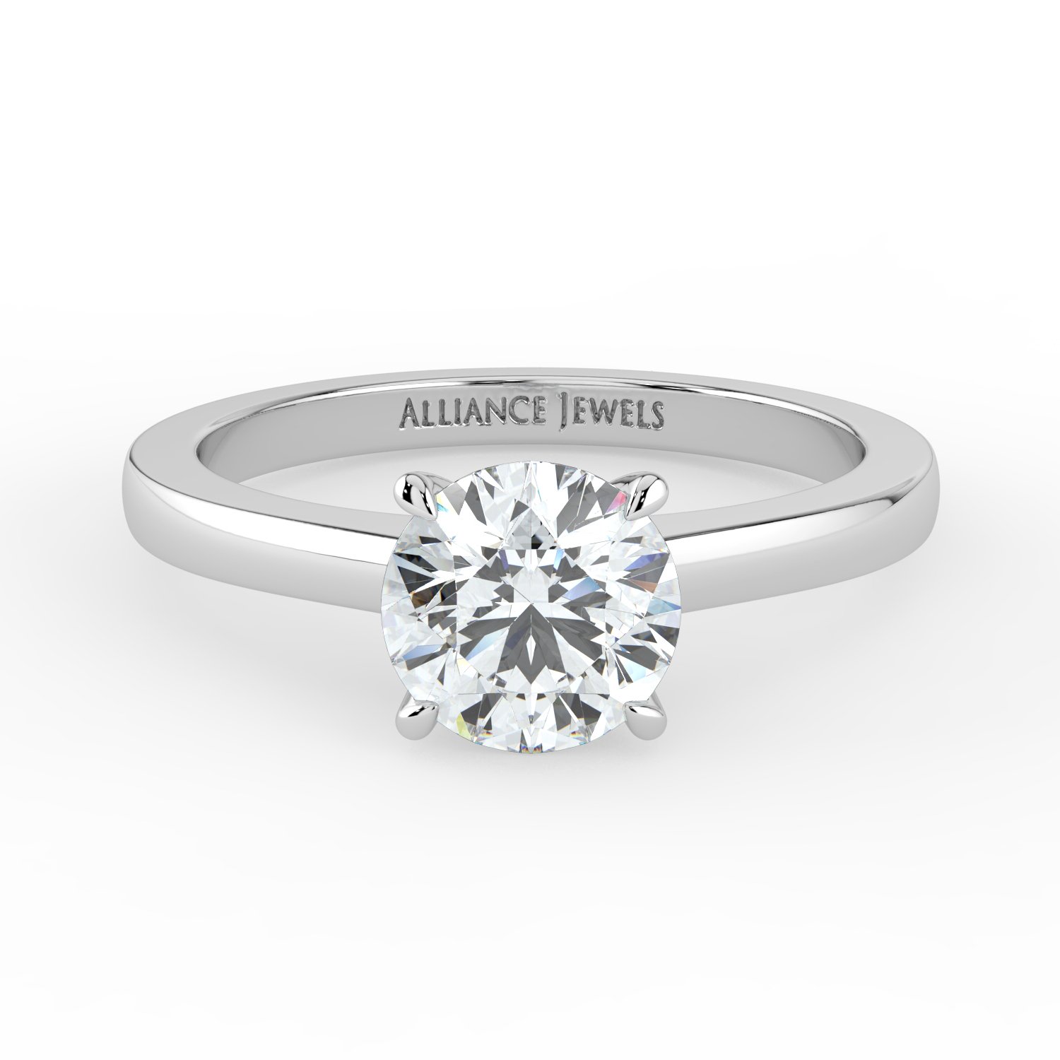 4 Prongs Tulip Engagement Ring